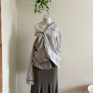 Victoria's Secret 100% cotton striped button down shirt - Small